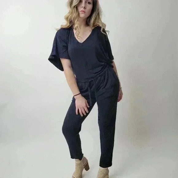 NWOT J. Crew Navy Blue V-neck Jumpsuit - 4 - Picture 6 of 8